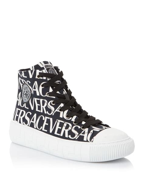 white versace sneakers men|barocco high top greca sneakers.